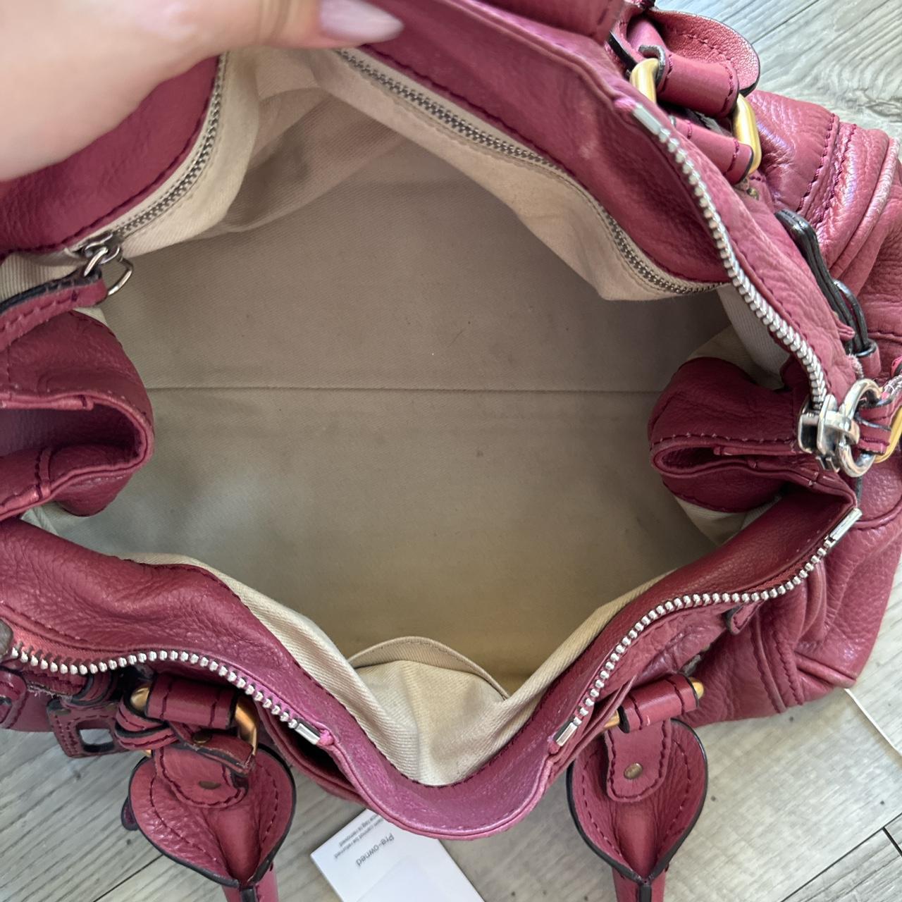 Authentic chloe paddington bag in burgundy/pink