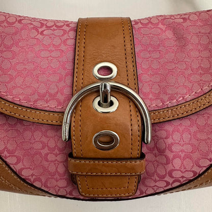 Coach Pink Signature Jacquard Soho Mini Vintage Bag