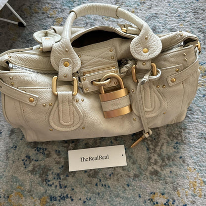 Authentic Chloe paddington in white/cream color Excellent preowned condition