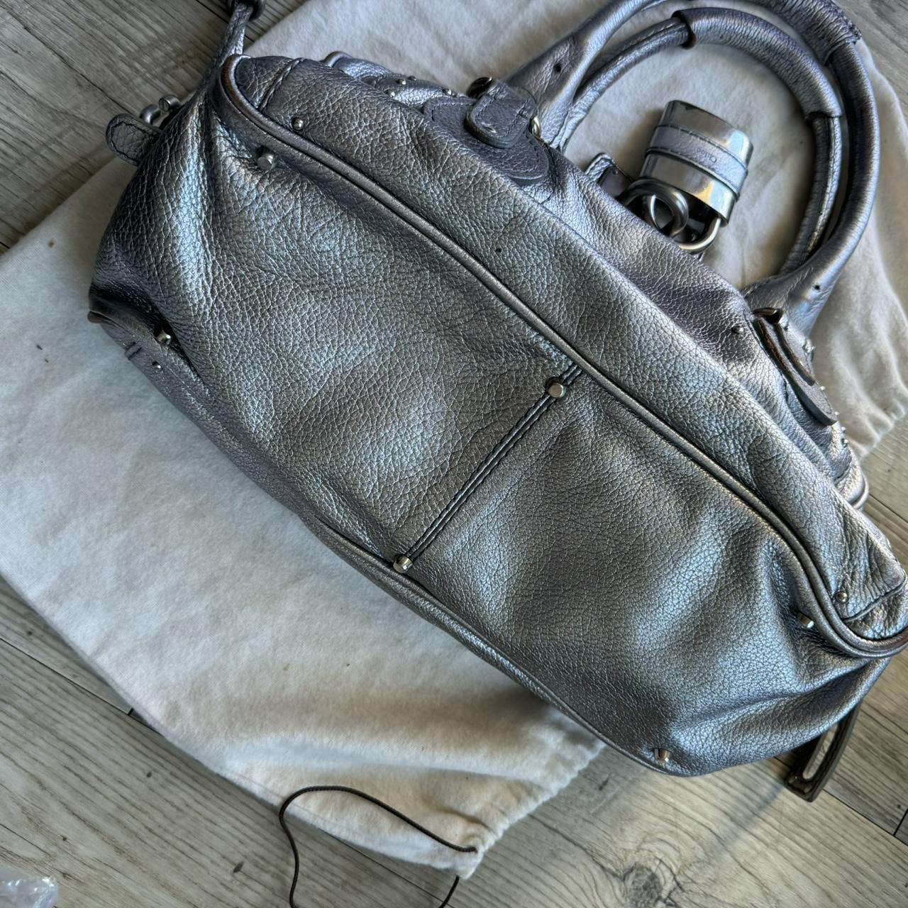 Authentic silver Chloe paddington bag