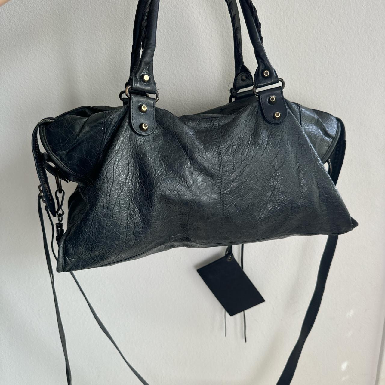 Authentic black balenciaga city bag part time with a...