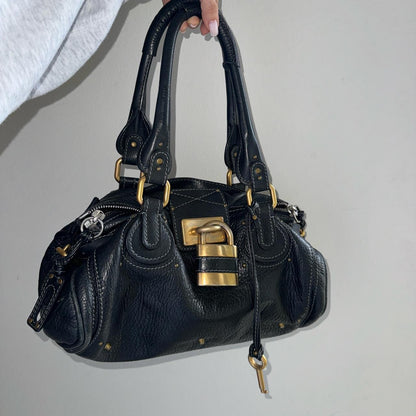 Authentic black Chloe paddington bag