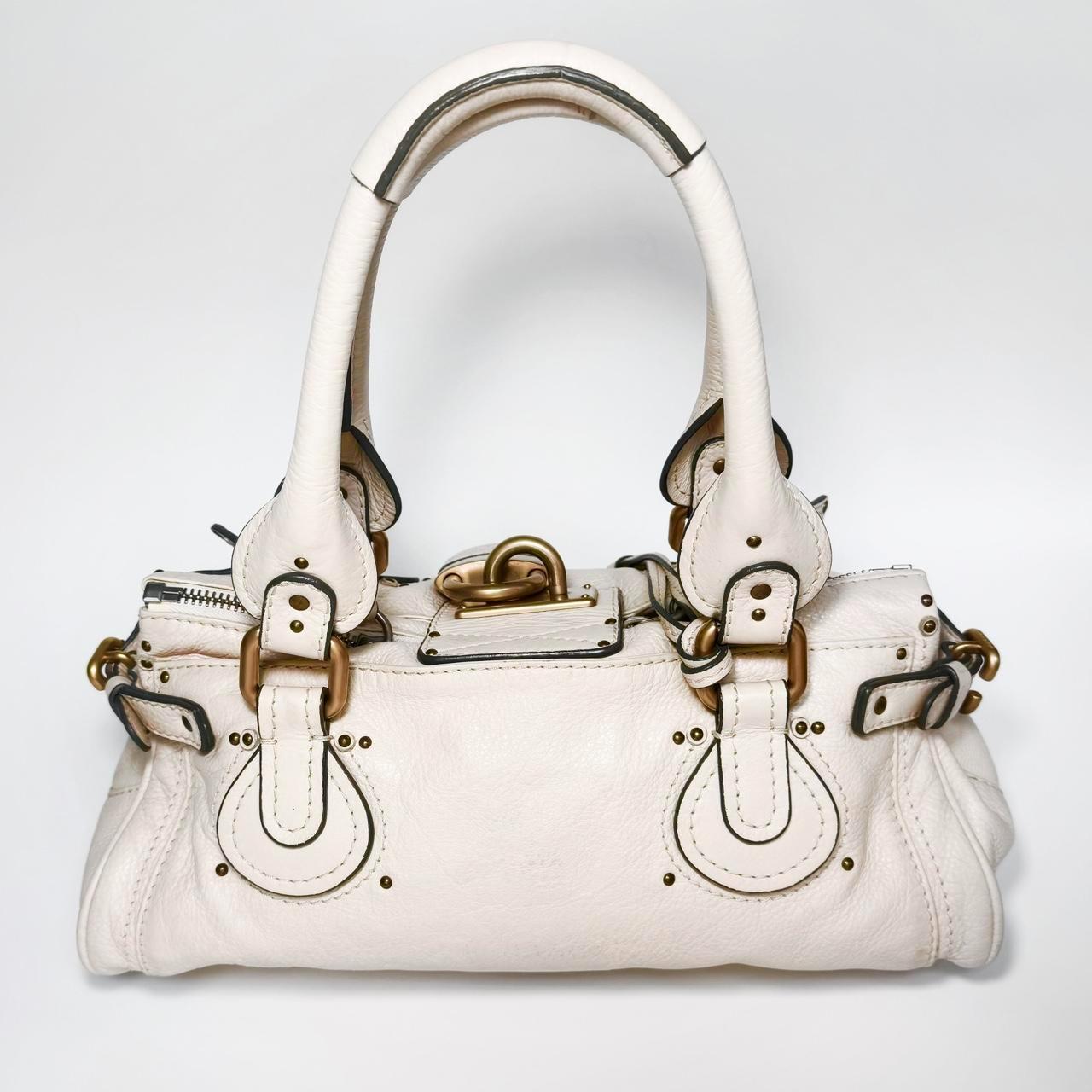 Pre-Owned Chloe Paddington cream/ off white leather