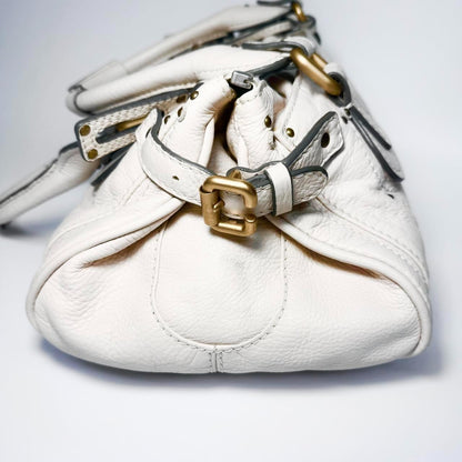 Pre-Owned Chloe Paddington cream/ off white leather