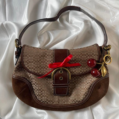 🍒 Vintage Coach 2004 Signature Brown Soho 🍒