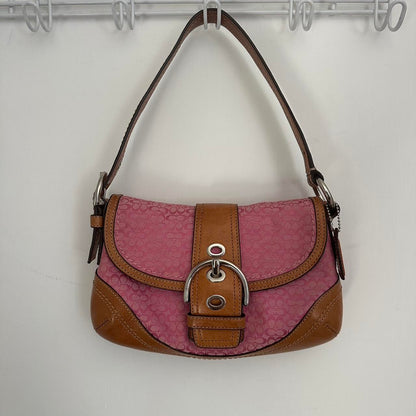 Coach Pink Signature Jacquard Soho Mini Vintage Bag