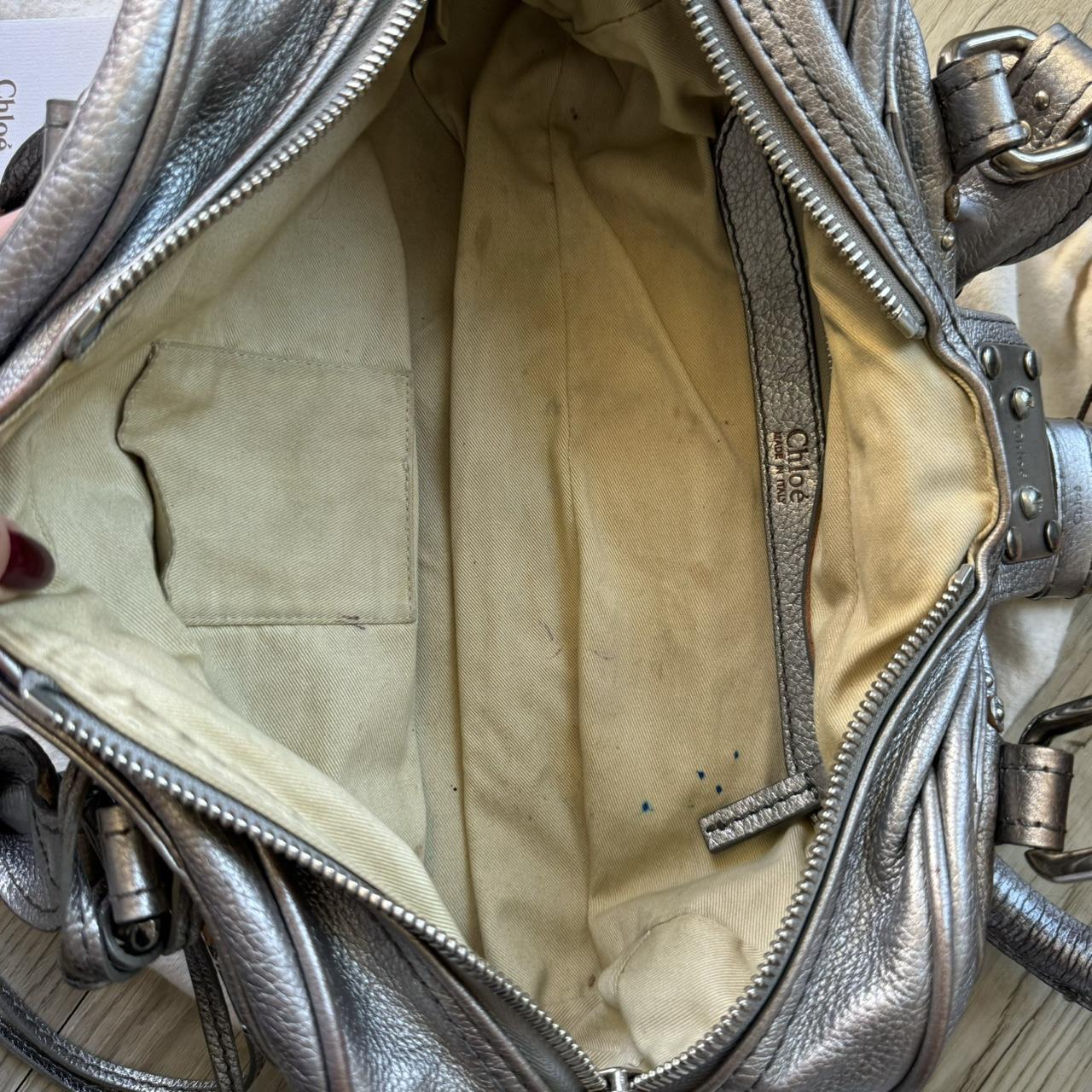 Authentic silver Chloe paddington bag